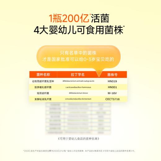 【1月暖暖妈专属】一阶 - 儿童益生菌 万益蓝 WonderLab  200亿-4株益生菌 儿童小黄瓶益生菌 即食益生元冻干粉 商品图2