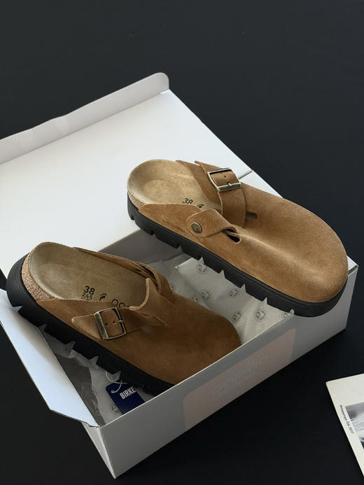 39-10免带品 勃肯全新papillio系列 软木拼EVA厚底 半包勃肯拖鞋 准码选 肥脚无惧 缓震舒适 商品图7