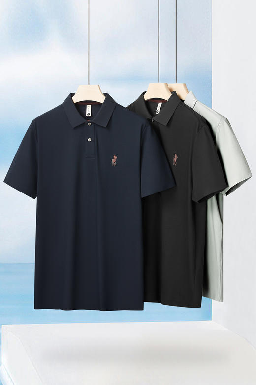 【DG】【新疆棉】大依优型大码男装短袖polo衫男士休闲宽松短恤上衣300 商品图5