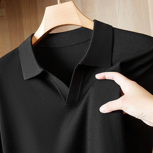 【DDS】大依优型大码男装翻领polo衫商务休闲百搭长袖打底衫加肥上衣 商品图2