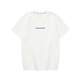 斯凯奇99.9元夏季新款宽松百搭T恤男女同款潮流印花短袖636103-KD