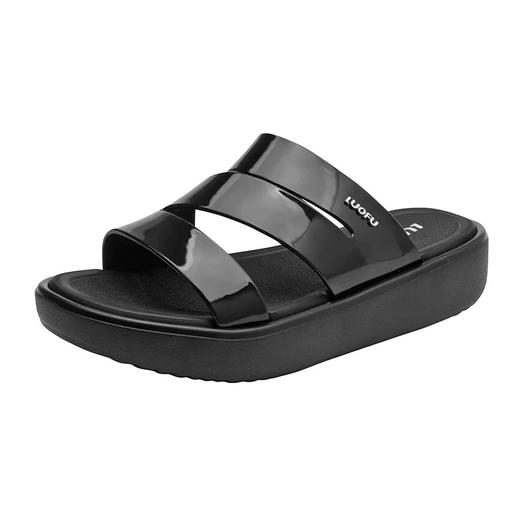 【凉鞋】罗敷凉拖鞋女休闲时尚防滑厚底外穿女士一字拖【E7224】 商品图4