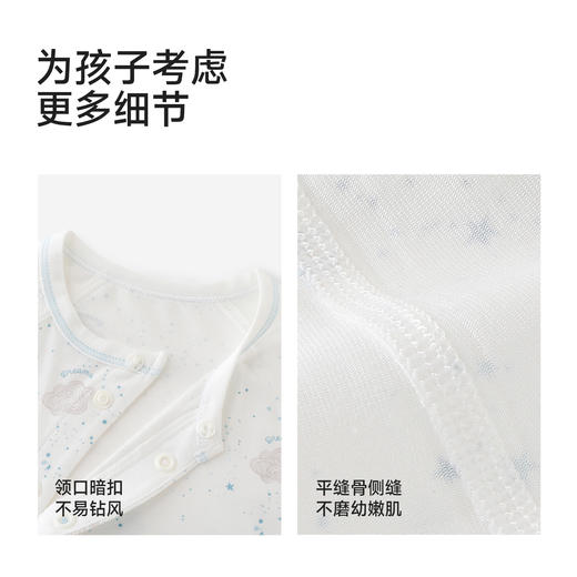 【商场同款】英氏婴儿连身衣宝宝居家连体衣女宝男宝夏季短袖哈衣 商品图4