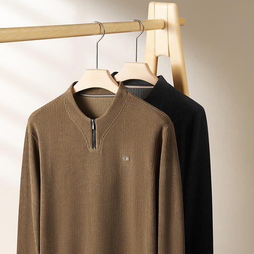 【DDP】大依优型大码男装U型领卫衣百搭休闲舒适打底衫上衣加肥加大码 商品图1