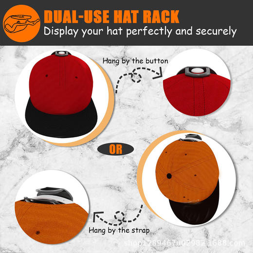 新款新品棒球帽子挂钩粘钩无痕帽钩亚马逊HatHooks免钉免打孔壁挂式 商品图2