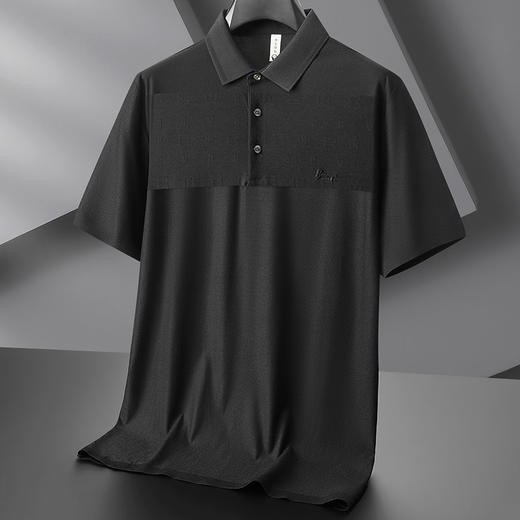 【DG】大依优型大码男装夏季商务翻领POLO衫短袖休闲凉感棉质短袖T恤300 商品图1