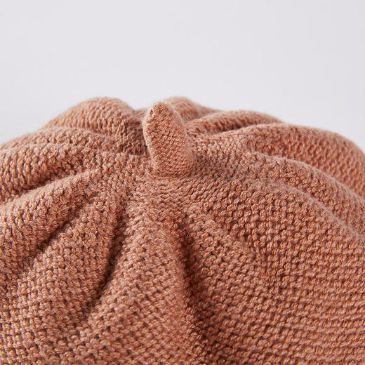 英氏婴儿帽子秋冬新款公主贝雷帽羊毛针织休闲南瓜帽YRPHJ32117A 商品图2