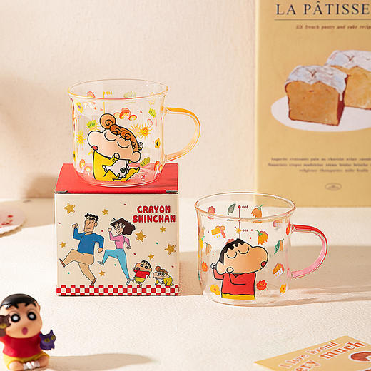 摩登主妇一家四口玻璃杯家用儿童水杯牛奶杯子套装 商品图1