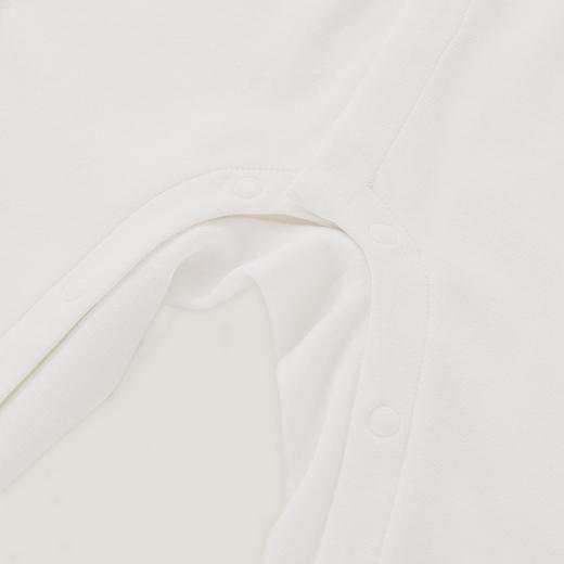 【高定系列】英氏宝宝桑蚕丝哈衣白色连体衣YZJAJ32035A 商品图1