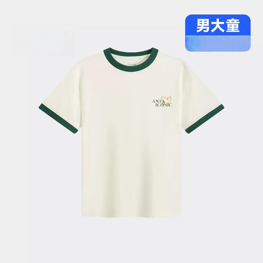 安踏儿童2026年夏季新品男大童精英文化圆领针织短袖T恤352628111 商品图0