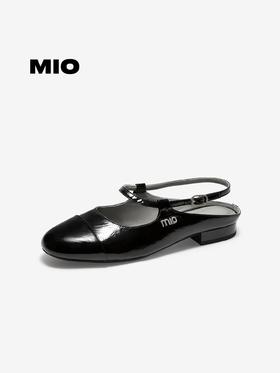 BF楼MIO米奥小香风女鞋2026夏季新款圆头低跟搭扣时装凉鞋拼色小单鞋吊牌价1298现价1168