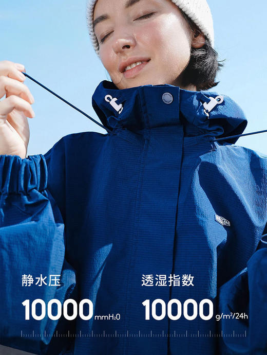 专业三防柜上城市连帽登山收腰显瘦冲锋衣外套 商品图3