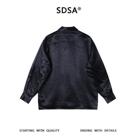 SDSA男装2026新款高贵轻奢时尚纯色慵懒风垂感宽松衬衫阔腿裤套装 商品图2