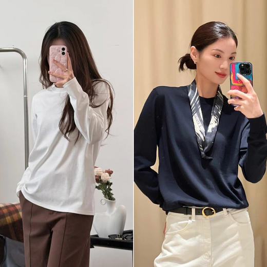 【高品质私服】【IC棉针织布长袖T恤】细腻光洁，纹理清晰，亲肤舒适G1630-CC【无标出货 介意慎拍】 商品图0