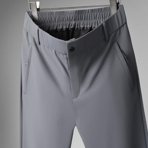 【DK】大依优型大码男装半松紧腰商务休闲裤夏季长裤冰丝休闲透气百搭长裤加肥加大码运动户外 商品图3