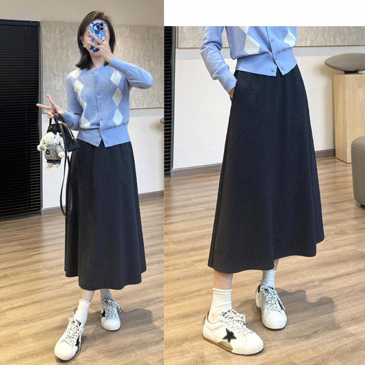 YAW8840羊毛半身裙 商品图6