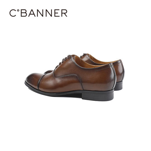 千百度2026春季男鞋优质牛皮革鞋面光泽自然商务正装A26113704 商品图3