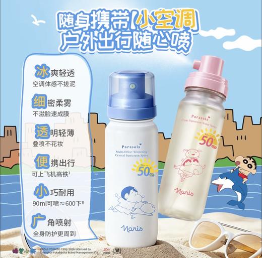【品牌直发】萌力防护｜『Naris娜丽丝 x 蜡笔小新联名款防晒水喷雾』轻松带上高铁飞机·SPF50+ PA+++高倍防晒·水雾细腻·肤感轻盈·上脸秒成膜·清透不黏腻 商品图2