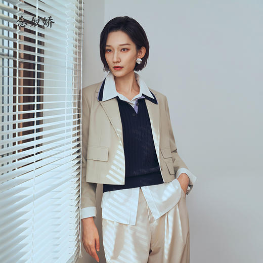 【商场同款】CNX6309 “ 蛋白皮西装 ” 轻奢好穿 显高显瘦 精干利落 修饰肩型 商品图4