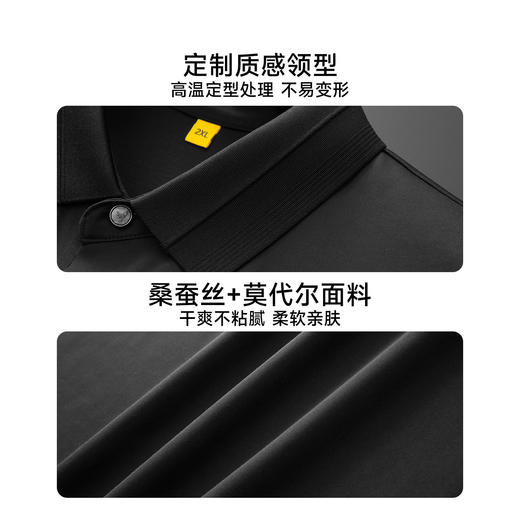 【DG】【莫代尔桑蚕丝】大依优型大码男装品质短袖POLO衫翻领T恤上衣男 商品图3