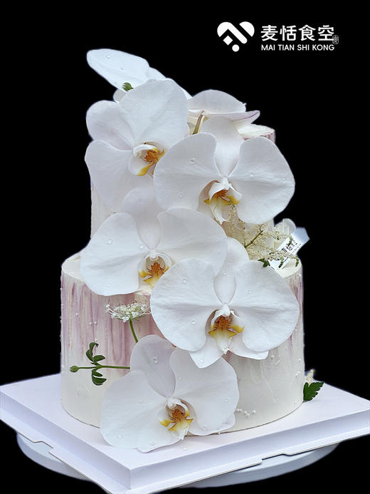 双层蝴蝶兰蛋糕 商品图0