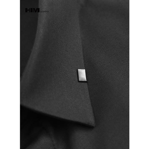 HIM漢崇 精致感领边金属卡扣职场通勤商务免烫长袖衬衫 2026春季 商品图2