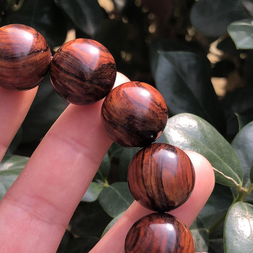 【青山特惠】1.8*13颗海南黄花梨紫油梨水波老料文玩手串h120 商品图2