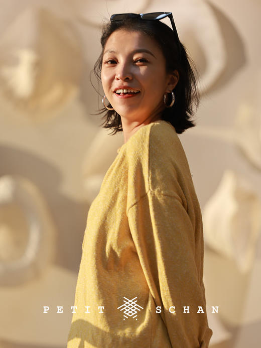 Petit Schan小闪 CLO#1067 Welcoming Spring 迎春 亚麻棉亨利领花纱长袖套头衫 商品图5