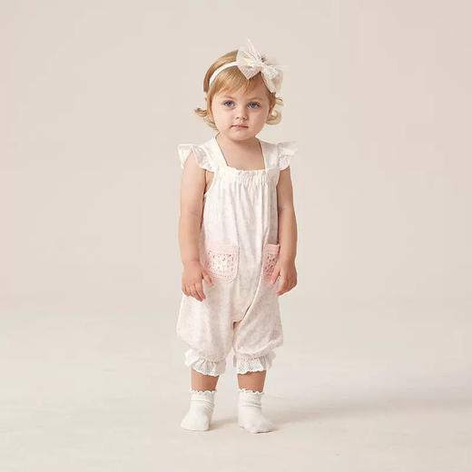 英氏女宝宝夏季无袖哈衣可爱背带连体爬服YZJAJ2P009A 商品图1