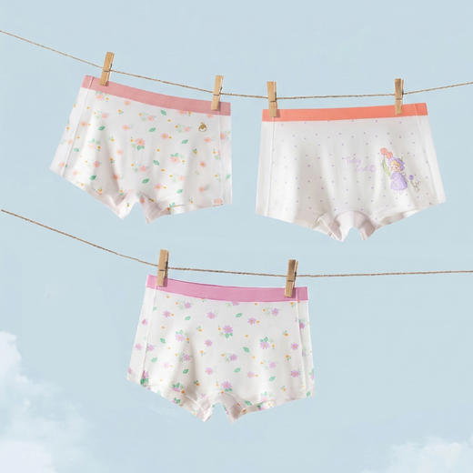 连绵·女童莫代尔平角内裤 3条装（3-9岁） 商品图8