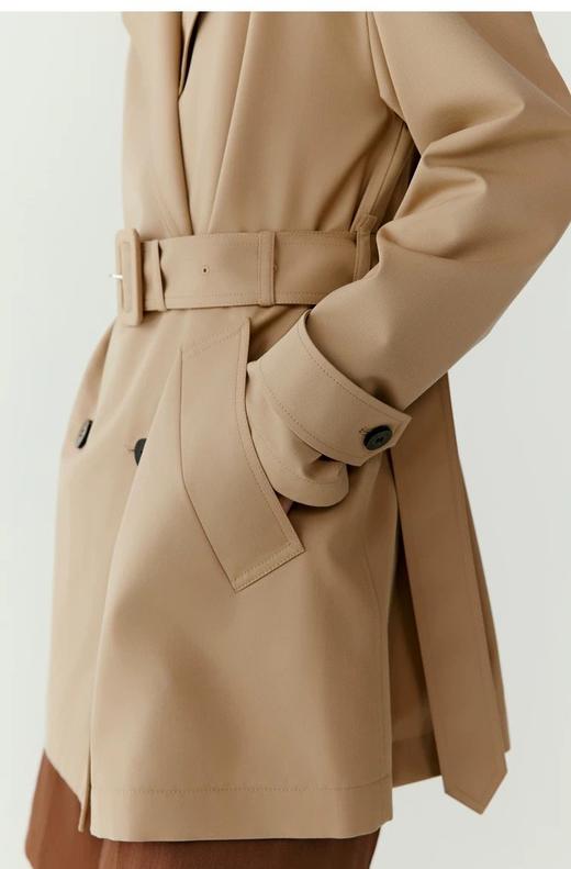 【高品质私服】【IC丝羊毛平纹布双排扣风衣】百搭经典的驼色 满载洒脱时髦N1211-CC【无标出货 介意慎拍】 商品图1