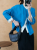 克莱因蓝纯棉假两件拼接衬衫 商品缩略图8