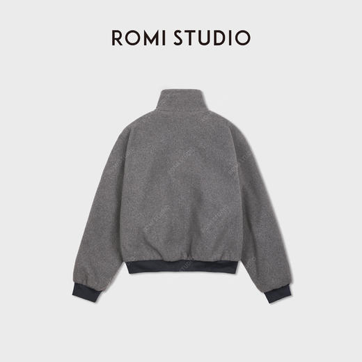 ROMI STUDIOMiu系双面穿锻面光泽软糯摇粒绒里外套RWDWW82136 商品图4