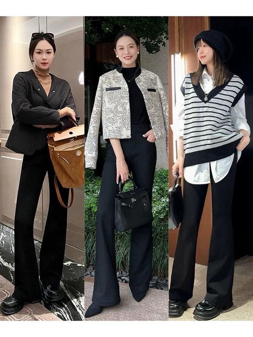 【AHTH春夏升级款马蹄裤】内里复合竹炭 高弹力 亲肤透气 高腰拉长腿部线条yc0331001 商品图1