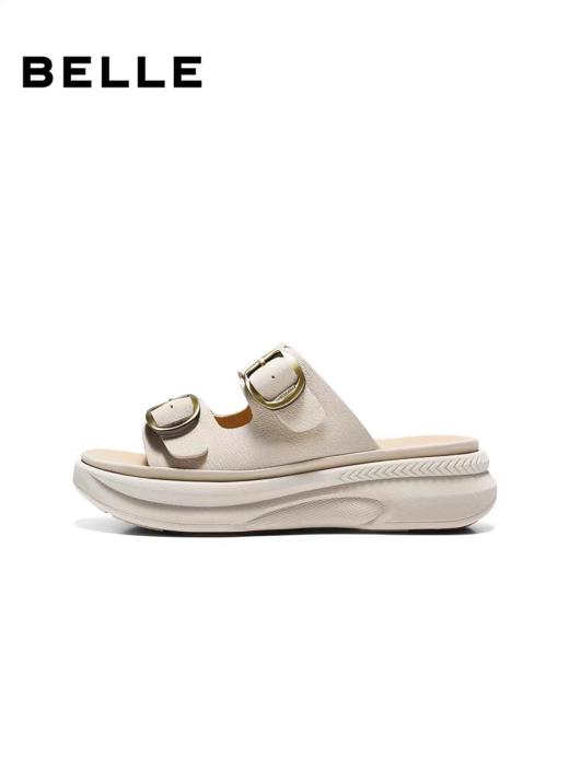 BF楼百丽复古双饰扣勃肯鞋女2026夏新商场同款厚底增高拖鞋F5T1DBT6 商品图3