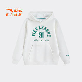 安踏儿童男大童针织连帽套头衫2026年新款舒适亲肤中大童运动卫衣352621725