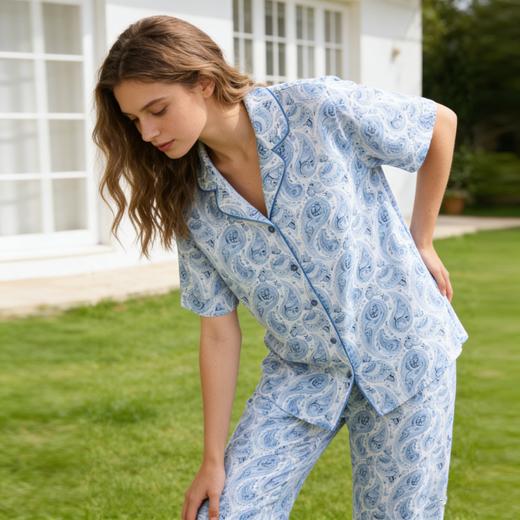 【时尚家居服系列】舒雅女短袖九分裤套装32S天丝棉 单面 尺码M-XXL 31/26422H 商品图2