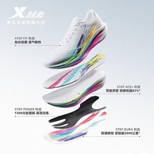 6楼特步运动男士跑鞋974219110051经典白/精灵绿 商品图3