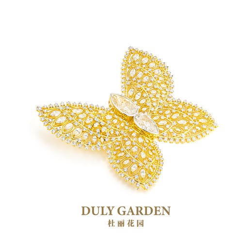 DULY杜丽花园 宫廷贵气金色蝴蝶胸针11914ZGO 商品图2