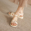 阿么手工女鞋夏季新款外穿软底露趾一字带凉鞋女款仙女风百搭3CM 商品缩略图4