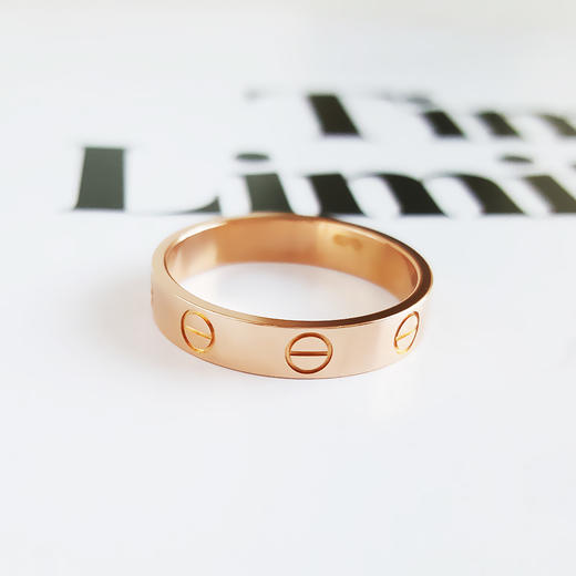 【95新】Cartier卡地亚LOVE系列B4085250玫瑰金窄版无钻LOVE戒指50号中性款020326NJS16 商品图2