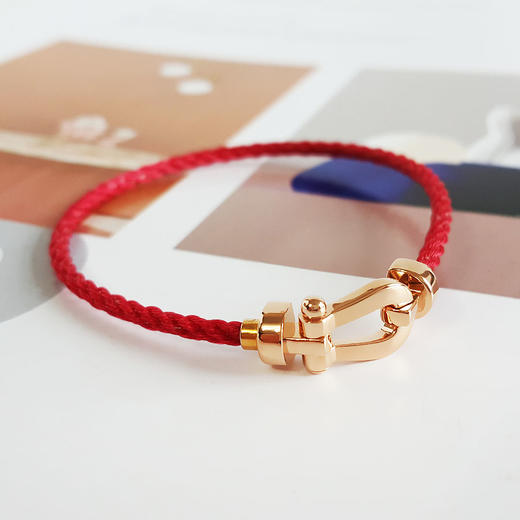 【95新】FRED斐登Force 10系列0B0072-6B0288中号玫瑰金Force 10马蹄扣手链 链绳16号中性款120226TJ70 商品图2