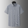 【DG】【亚麻棉】大依优型大码男装夏季细格短袖衬衫商务休闲衬衣男士 商品缩略图2
