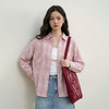 西遇韩系粉色格子衬衫女2026年春季新款慵懒风翻领宽松衬衣外套E0060171 商品缩略图4