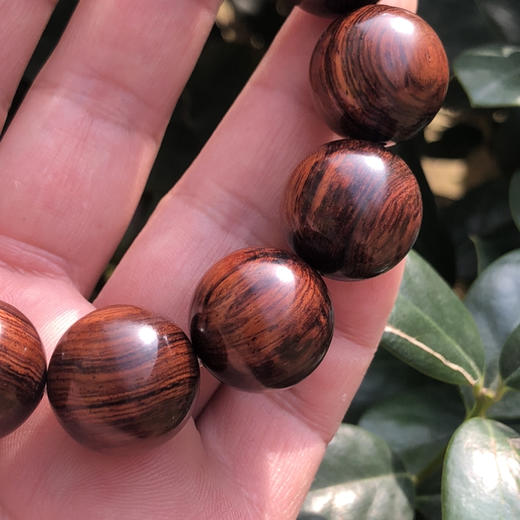 【青山特惠】1.8*13颗海南黄花梨紫油梨满纹老料文玩手串h118 商品图3