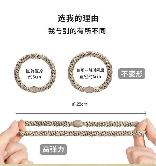 【秒杀价已调 直接拍】Theory 正品高弹力 发绳 高马尾 发圈 一罐 12根 商品图7