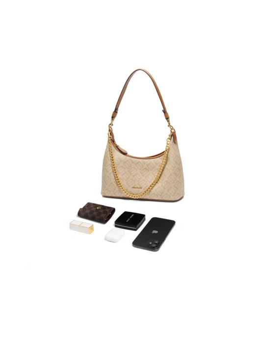 BF楼百丽包包女通勤海鸥老花单肩斜挎轻便旅行hobo腋下包X7424AX6 商品图1