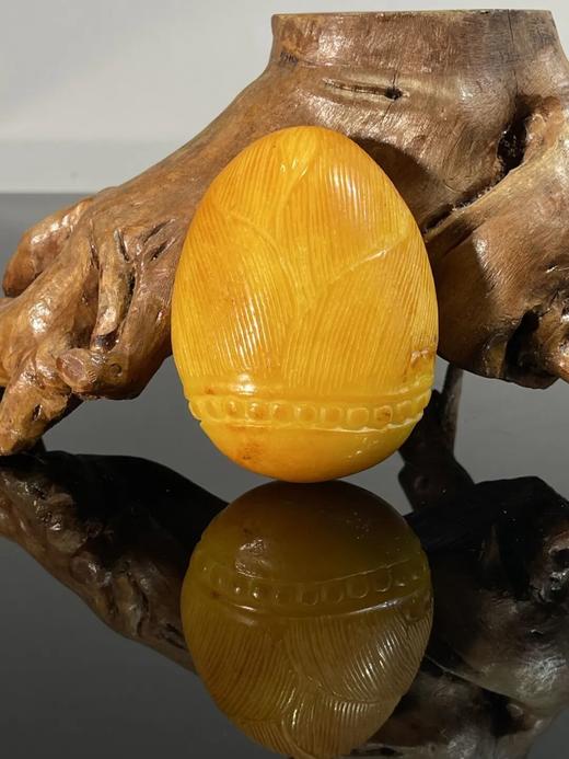 籽料金沁白玉原石竹笋形把玩件，顺丰包邮 商品图4