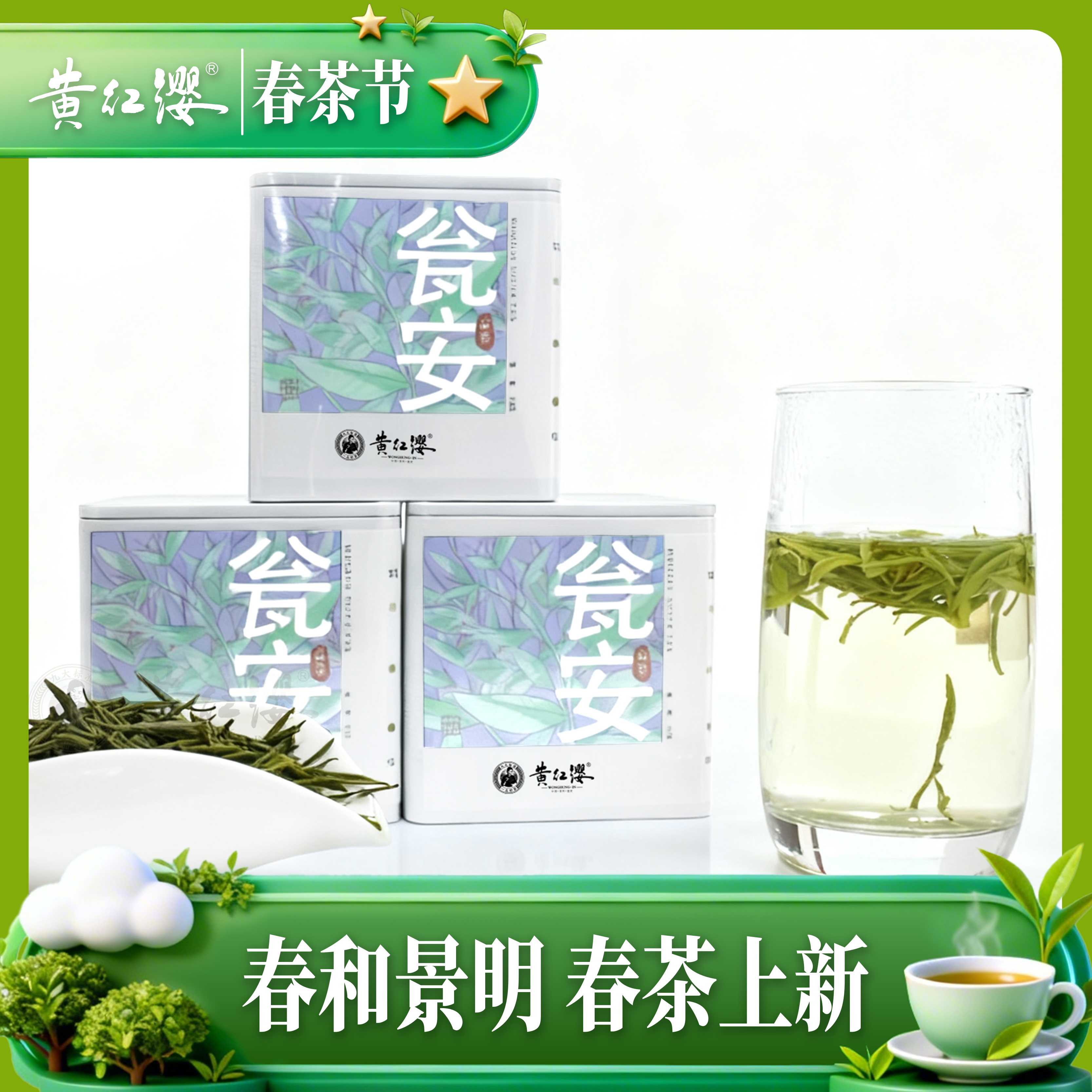 黄红缨初春瓮安白茶明前嫩芽清香回甘