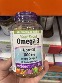 Webber伟博 海藻油 560mg 素食Omega-3 新包装 120粒  温哥华直邮